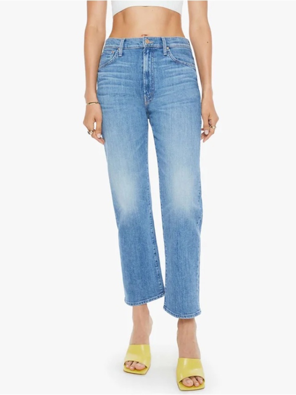 Mother The Ditcher Zip Crop size 24